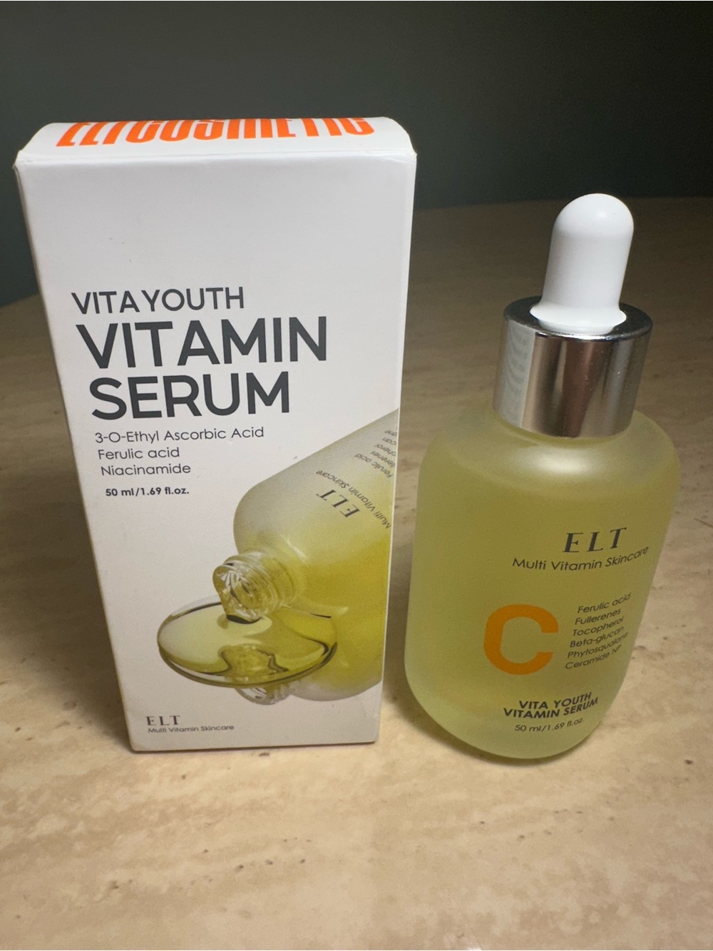 ELT Vita Youth Vitamin C Face Serum 1.69 Oz, Skin Brightening, Dark Spot Remover